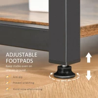 HOMCOM L Shaped Desk, Corner Computer Desk with Bookshelf for Home Office, Study Room, Workstation, 120 x 73.2 x 75cm, Rustic Brown(m-6)