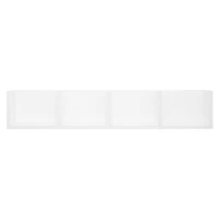 HOMCOM Wall Mount 84 CD / 56 DVD/Blu-ray/ Media Storage Rack 4 Cubes Wooden Shelf Organizer Unit Bookcase Display (White)(m-7)