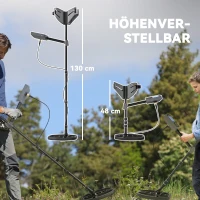 Outsunny Metaaldetector voor Volwassenen 5 Modi Draagbaar Detectieapparaat LCD-Display IP68 Waterbestendig Donkergrijs(m-9)