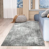 HOMCOM Grey Rug, Modern Abstract Area Rugs, Decorative Carpet for Living Room, Bedroom, Dining Room, 150 x 80cm(m-11)