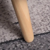 HOMCOM Table Basse rectangulaire Design scandinave Grande Niche et tiroir Coulissant Bois Massif pin Panneaux Particules Blanc(m-9)