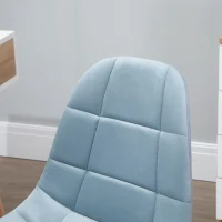 Vinsetto Sedia da Ufficio Ergonomico, Sedia Girevole Scrivania, Regolabile Senza Braccioli, Azzurro, 59x59x81-91cm(m-8)