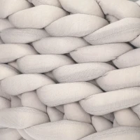 PawHut Panier pour chien et chat de 50 cm de diamètre effet tressé tricot - coussin amovible et lavable en Machine - beige(m-9)