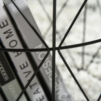 HOMCOM Set 3 Tavolini da Salotto Moderni con Coperchio Rimovibile, Tavolino Basso Contenitore in Acciaio Nero, Forma Cilindrica(m-9)