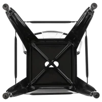 HOMCOM Lot de 4 tabourets de Bar Empilable Chaise de Bar Industriel avec Dossier Repose-Pied Hauteur d'Assise 76 cm métal Noir(m-8)