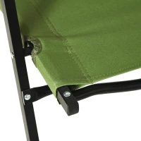 Outsunny Lot de 2 chaises de plage camping pliantes - structure en aluminium - dim. 55L x 55l x 66H cm vert(m-8)