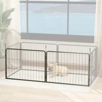 PawHut 2 Piece Dog Pen Expansion Pack for 60cm High Pet Playpen with 3 Stakes, for Small Dogs(m-2)
