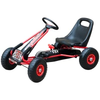 HOMCOM Kids Children Pedal Go Kart Cart Air Inflatable Tyres Motor Racing Style Suitable for 3 to 8 Years(m-11)