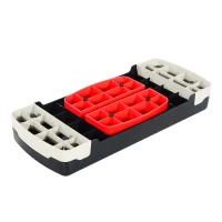 HOMCOM Stepper aerobic fitness hauteur reglable 2 niveaux surface antiderapante PP 68 x 29 x 15 cm rouge noir et gris(m-6)