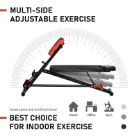 HOMCOM Banco de Pesas Multifuncional Banquillo de Gimnasio Completo Respaldo Inclinable en 3 Posiciones 64x146x73,5-85 cm Negro(m-4)