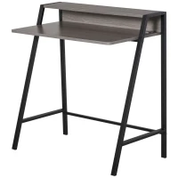 HOMCOM Writing Desk Computer Table Home Office PC Laptop Workstation Storage Shelf 84L x 45W cm Grey(m-1)