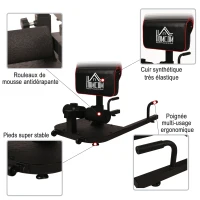 Banc à squat appareil à abdominaux acier noir(m-7)