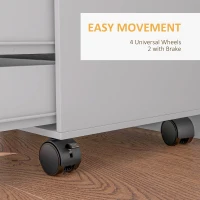 HOMCOM Multi-Storage Mobile Office Storage Cabinet - White(m-5)