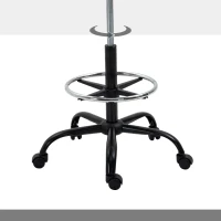 Vinsetto Lot de 2 chaises de bureau fauteuil de bureauassise haute réglable 105-125H cm tabouret de bureau pivotant 360° lin gris(m-7)