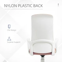 Vinsetto High Back Office Chair, Fabric Desk Chair with Armrests, Adjustable Height, Swivel Wheels, Pink(m-6)