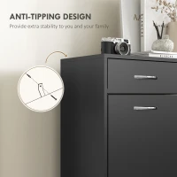 HOMCOM Narrow Shoe Storage with 2 Flip Drawers and Adjustable Shelves Shoe Cabinet Organizer for 12 Pairs of Shoes, Black(m-7)