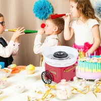 Machine barbe à papa professionnelle Carnaval 450 W rouge - HOMCOM(m-2)