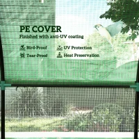 Outsunny 300 x 300cm Walk-In Polytunnel Greenhouse - Green(m-4)