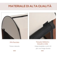 PawHut Trasportino Gabbia da Trasporto per Cani Gatti e Animali Domestici Pieghevole, 61x46x51cm, Caffè(m-7)