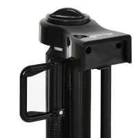 PawHut Puerta de Seguridad Extensible 0-150 cm Barrera Retráctil para Mascotas para Escaleras 165x10,7x85 cm Negro(m-9)