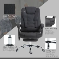 Vinsetto Six-Point Massage and Heated Office Chair - Black(m-8)