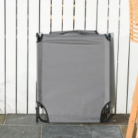 Outsunny Bain de Soleil Pliable transat inclinable 4 Positions Chaise Longue 3 Coussins fournis Gris(m-9)