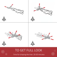 HOMCOM 6FT Artificial Christmas Tree Xmas Pencil Tree with Red Berries and Pinecones Holiday Home Indoor Decoration with Foldable Feet, Green(m-5)