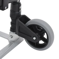 HOMCOM Carrello Portapacchi Pieghevole max 70kg con Maniglie Telescopiche e Altezza Regolabile, 41x38.5x100 cm, Argento(m-8)