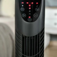 HOMCOM Ventilatore a Colonna con Telecomando fino a 5m, Oscillante 70° con 3 Modalità e 3 Velocità, Timer 7.5h, 40W Nero, Ф18x78.5cm(m-8)
