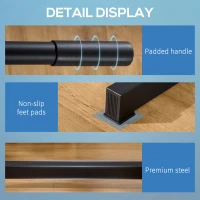 HOMCOM Dip Stand Station Heavy Duty Upper Body Workout Equipment Angled Grip for Triceps dips Pull Ups Push Ups for Home Gym Office, Black(m-6)