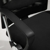 Vinsetto Fauteuil de bureau chaise de bureau ergonomique avec coussin lombaire - repose-pieds rétractable - 65 x 60 x 119-127 cm - noir(m-8)