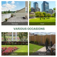 Outsunny Fir Wood Convertible 2 to 3 Seater Outdoor Garden Bench Grey(m-6)