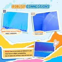 Outsunny 4 in 1 Kids Bouncy Castle Extra Large Double Slides & Trampoline Design Inflatable House Pool Climbing Wall with Blower Carrybag for Kids Age 3-8, 3.8 x 3.7 x 2.3m(m-6)