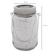 Outsunny Lumière de jardin solaire - pots mason jar 4 pièces - lanterne de verre solaire LED étanche norme IP 44 - lampes décoratives de jardin 4 couleurs(m-3)