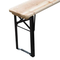 Outsunny Conjunto de Mesa y Bancos Set de Muebles Plegables para Picnic Mesa Cervecera Amplia de 120x50x76cm(m-5)