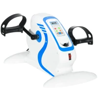 SPORTNOW Mini vélo d'appartement pédales statiques pédalier d'appartement avec 12 vitesses réglables télécommande et écran LCD(m-1)