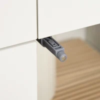 HOMCOM Dispensa Cucina con 4 Ante, 3 Ripiani Regolabili e Mensole a 5 Livelli in MDF e Truciolato, 60x35x170 cm, Bianco(m-9)
