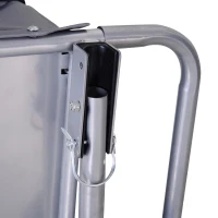 HOMCOM Carrello per Bici Rimorchio per Bicicletta in Acciaio, 140 × 88 × 60cm(m-7)