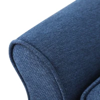 PawHut Canapé Chien Chat sur Pied Style Moderne Coussin d'assise Amovible Lavable Grand Confort  Revêtement en Lin 74 x 41 x 32,5 cm Bleu(m-5)