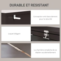 HOMCOM Bureau avec rangement pliable murale rabattable avec bibliothèque poste de travail tableau à craie et étagère réglable(m-4)