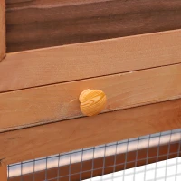 PawHut Jaula para Conejos Grande 145x45x85 cm con Techo Asfáltico Bandeja Extraíble Escalera  para Exterior Natural(m-8)