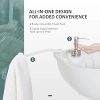 Outsunny Portable Camping Sink with Running Water and Wastewater Tank, Hand Wash Basin with Rolling Wheels, Foot Pump, Soap Dispenser for Outdoor Events, Gatherings, Picnic(m-5)