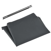 Outsunny Parasol Cover, Patio Cantilever Cover, Banana Umbrella Protector with Rod, Zipper for Outdoor Garden, Patio, Dark Grey(m-11)