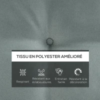 Outsunny Lot de 4 Coussins de chaise de jardin capitonné Rembourrage 4 cm Tissu Polyester dim. 43L x 41l cm Gris(m-4)