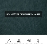 Outsunny 4 parois latérales pour pavillon de jardin tonnelle rigide 300 x 300 cm protéger de la pluie vent soleil gris(m-7)