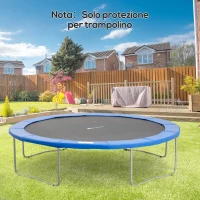 HOMCOM Copertura Imbottita Bordo Trampolino, Protezione per Tappeto Elastico Giaridno in Plastica, Ø366cm, Blu(m-2)
