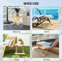Outsunny Wooden Foldable Outdoor Coffee Table(m-7)