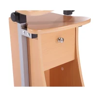 HOMCOM Table ordinateur portable bureau support ordinateur portable plateau conférence station de travail réglable bois clair(m-7)