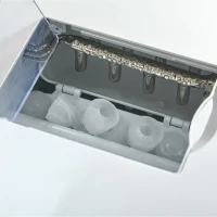 HOMCOM 3L Ice Maker Machine and Water Dispenser, 12kg in 24H, 2 Sizes 9 Ice Cubes Ready in 6-10 Mins Ice Machine, Silver(m-9)