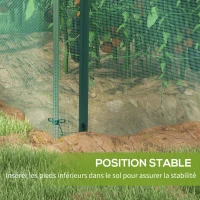 Outsunny Serre de jardin cage de culture pour plantes de jardin porte zippée tubes en acier galvanisé 240 x 120 x 110 cm vert(m-6)